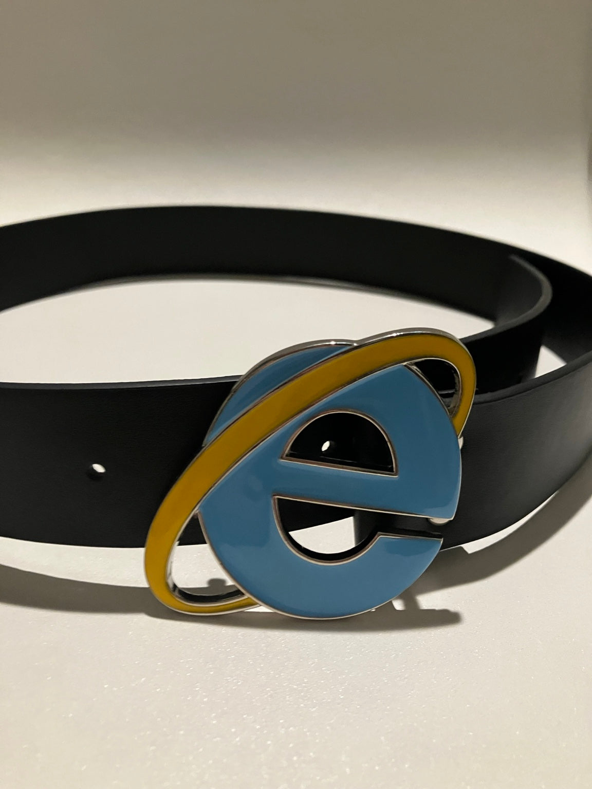 Black belt with browser-inspired buckle